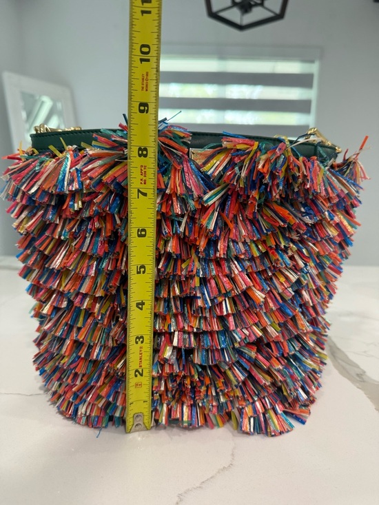 💥Dolce Gabbana 2013 “Sicilia” Runway Collection Bag multicolor raffia fringe💥 - Picture 11 of 14